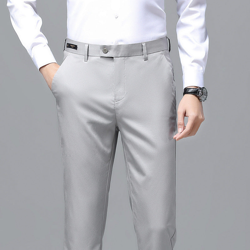 Herren Elegante Business-Chino mit Stretchkomfort und schlankem Bügelsaum Nord Taschen