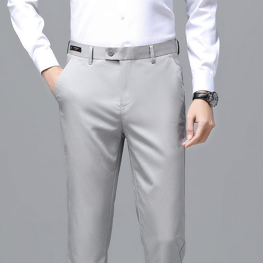 Herren Elegante Business-Chino mit Stretchkomfort und schlankem Bügelsaum Nord Taschen