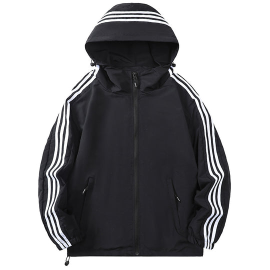 Herren Sportliche Übergangsjacke mit Kapuze und reflektierenden Akzenten Nord Taschen