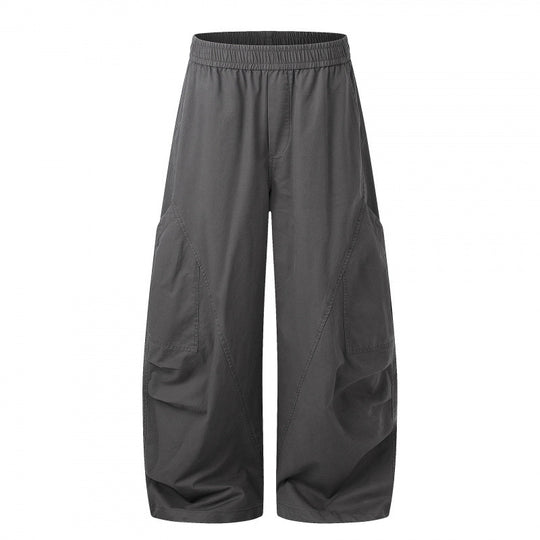 Damen Weite Cargo-Culotte-Hose mit elastischem Bund und multifunktionalen Aufsatztaschen Nord Taschen