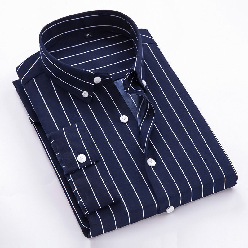 Herren gestreiftes Businesshemd mit Button-Down-Kragen und taillierter Silhouette Nord Taschen