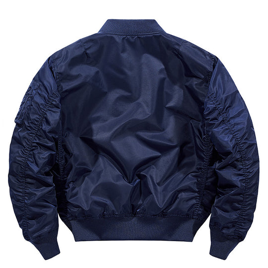 Herren Modernes Nylon-Flightbomber mit kontrastierendem Innenfutter, Ärmeltasche und elastischem Rippbündchen Nord Taschen
