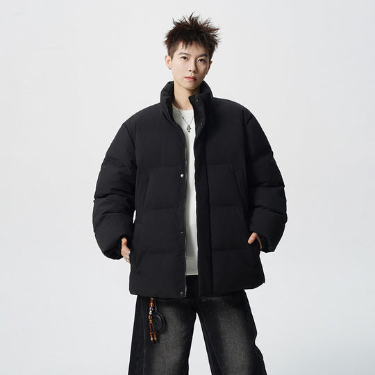 Herren Kurz geschnittene Oversize Steppjacke mit hohem Kragen Nord Taschen