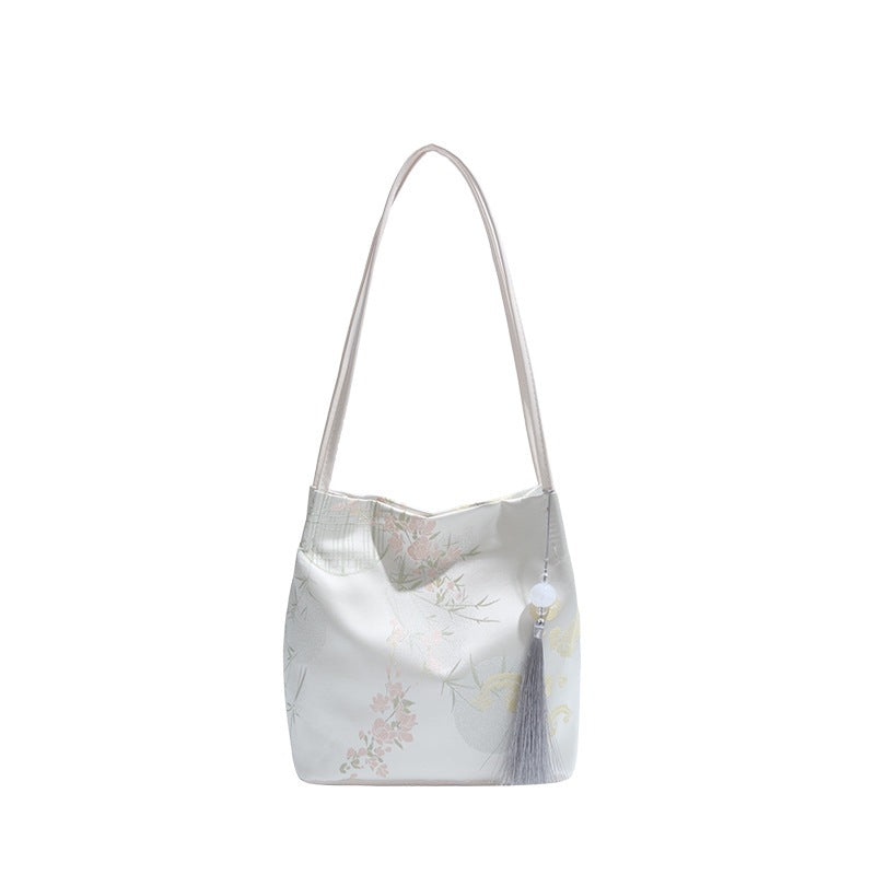 Damen Schultertasche mit elegantem Quasten-Detail Nord Taschen