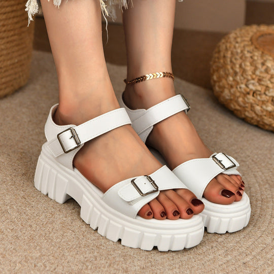 Damen Komfortable Chunky-Sandalen mit verstellbaren Riemen