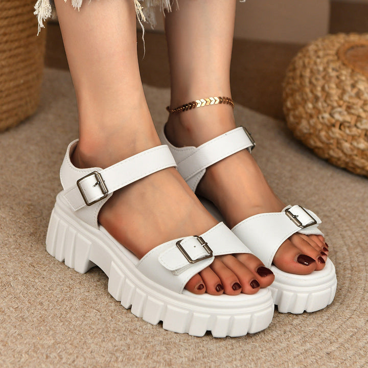 Damen Komfortable Chunky-Sandalen mit verstellbaren Riemen