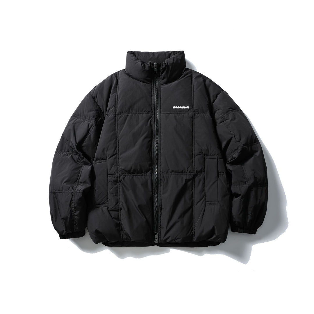 Herren Boxy-Steppjacke mit hohem Standkragen, Karo-Steppung und elastischem Saum Nord Taschen