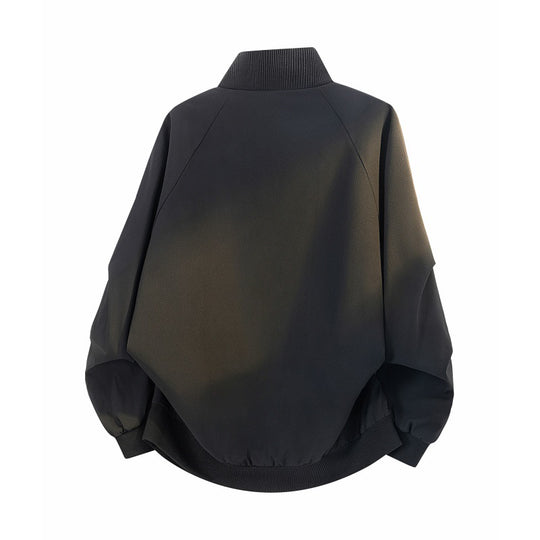 Damen Oversize Harrington-Bomberjacke mit Ballonärmeln, verdecktem Reißverschluss & gerippten Abschlüssen Nord Taschen