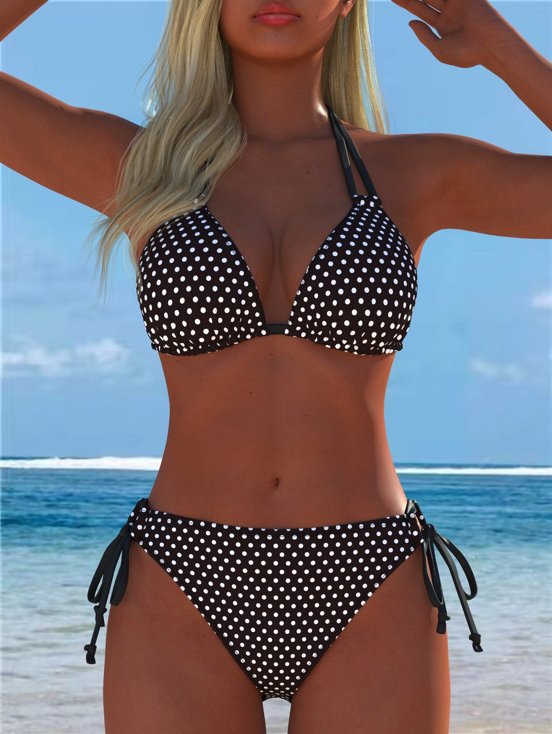 Damen Bikini-Set mit verspieltem Schnitt und trendigem Mustermix Nord Taschen