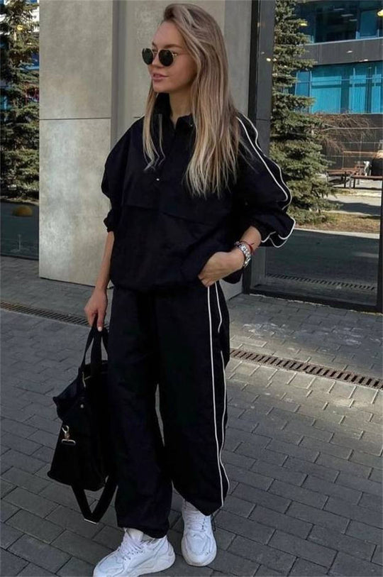 Damen leichtes Half-Zip Windbreaker-Oberteil mit Kängurutasche, elastischen Bündchen und seitlicher Paspel Nord Taschen