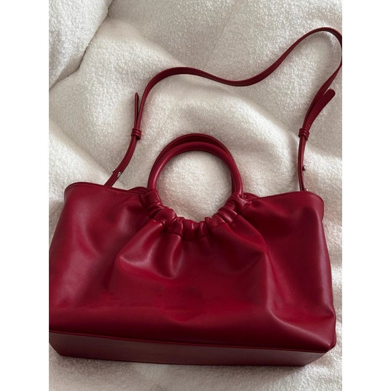 Damen Hobo-Tasche mit eleganter Raffung und robustem Kunstleder Nord Taschen