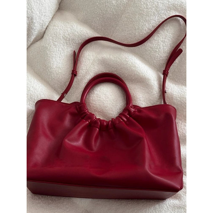 Damen Hobo-Tasche mit eleganter Raffung und robustem Kunstleder Nord Taschen