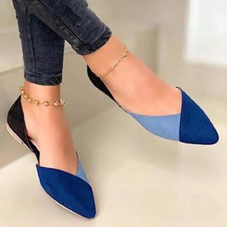 Damen Ballerinas im modernen Farbblockdesign Nord Taschen