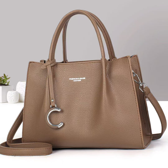 Damen Handtasche aus strukturiertem Kunstleder mit abnehmbarer Schulterriemen Nord Taschen
