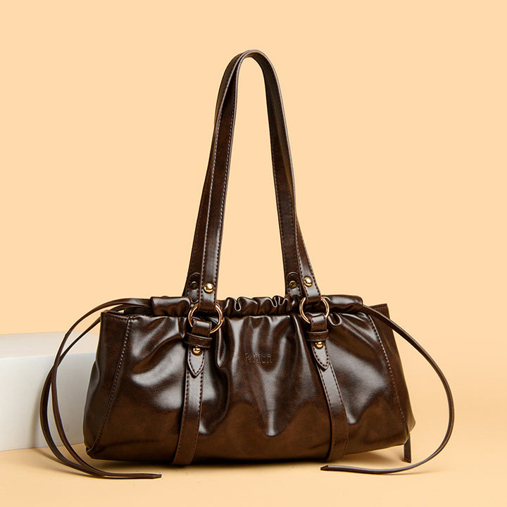 Damen elegante Beuteltasche mit raffiniertem Kordelzug Nord Taschen