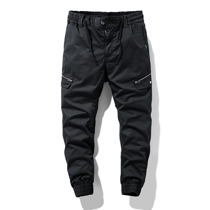 Herren Multifunktionale Cargo-Jogginghose mit Tunnelzugbund, Reißverschluss-Taschen und geripptem Knöchelbündchen Nord Taschen