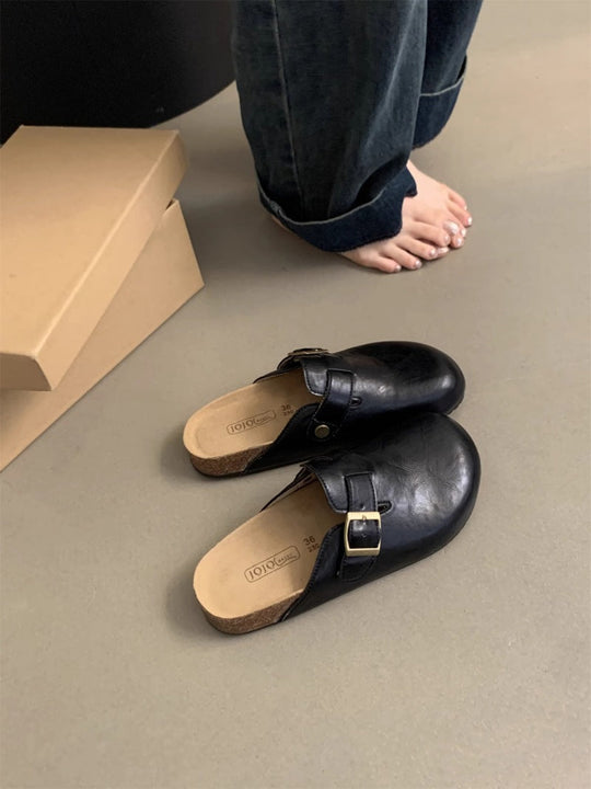 Damen Clogs mit bequemem Fußbett und modischen Schnallenverzierungen Nord Taschen