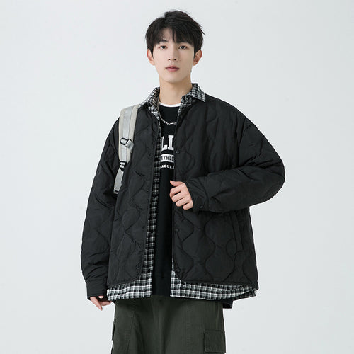 Herren Gesteppte Wende-Steppjacke mit kariertem Futter Nord Taschen