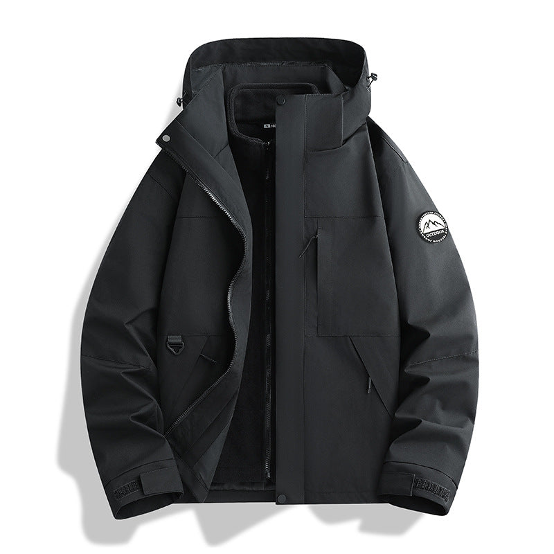 Damen Wasserabweisender Parka mit abnehmbarer Fleece-Innenjacke und Kapuze Nord Taschen