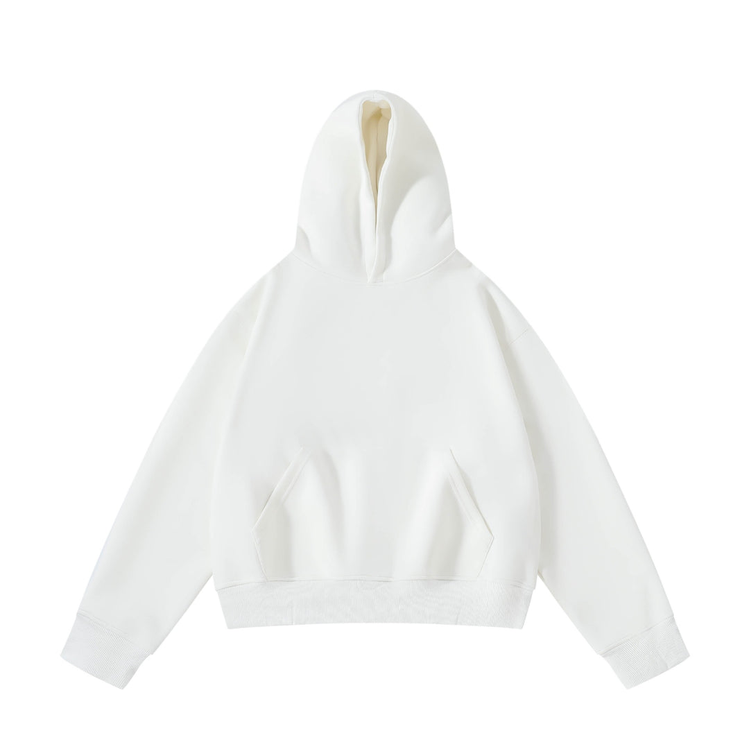 Unisex nan schwerer Oversize-Kapuzenpullover mit doppellagiger Kapuze Kängurutasche und breitem Rippbund Nord Taschen