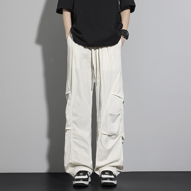 Herren Utility-Cargo-Loungehose mit Tunnelzugbund, Mehrfachtaschen & weitem Bein Nord Taschen