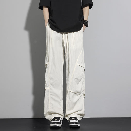 Herren Utility-Cargo-Loungehose mit Tunnelzugbund, Mehrfachtaschen & weitem Bein Nord Taschen