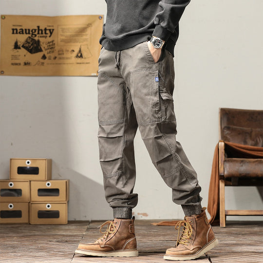 Herren Cargo-Joggerhose mit Tunnelzug, elastischen Bündchen und verstärkten Kniepartien Nord Taschen