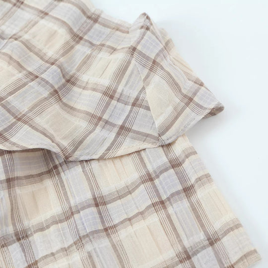Damen Cropped Blusenoberteil mit Cape-Überwurf und Stehkragen Nord Taschen