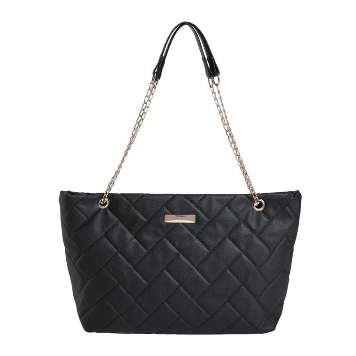 Damen elegante Stepp-Handtasche mit goldenen Akzenten Nord Taschen