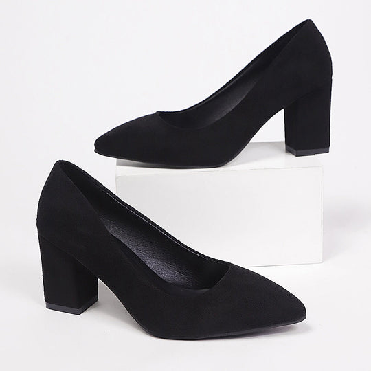 Damen elegante High Heel Pumps mit robustem Blockabsatz Nord Taschen