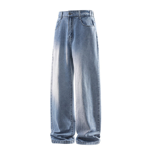 Damen Weite High‑Waist Baggy‑Jeans mit elastischem Bund und Used‑Look Nord Taschen