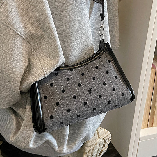 Damen modische Umhängetasche mit kreativen Punkten und elegantem Reißverschluss Nord Taschen