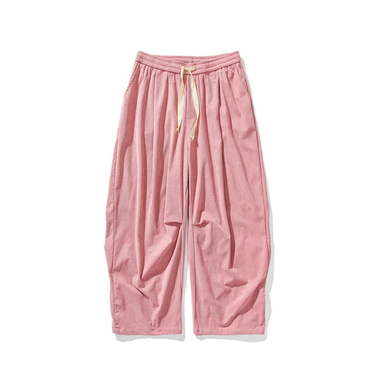 Herren Weit geschnittene Cordhose mit Bundfalten, Tunnelzug und lässiger Baggy‑Silhouette Nord Taschen