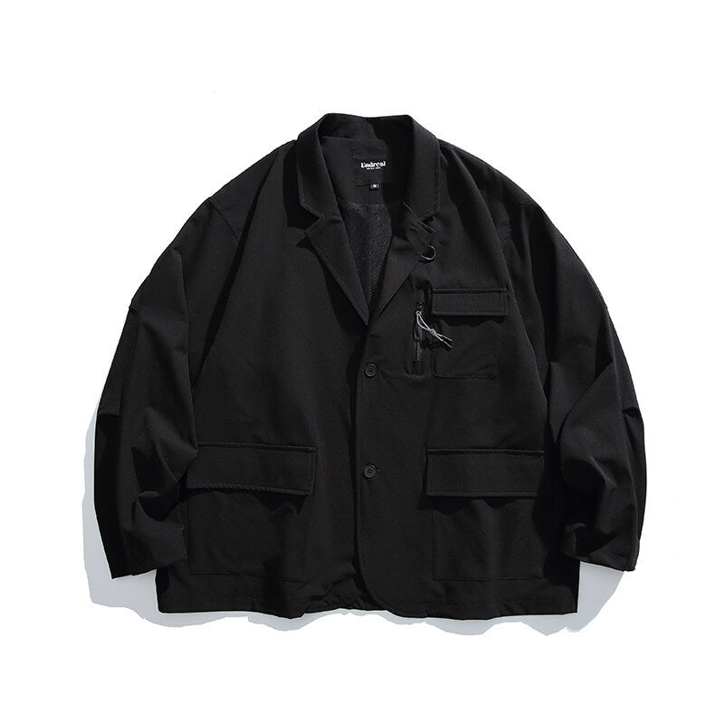 Herren Oversized Utility-Sakko mit multifunktionalen Taschen Nord Taschen