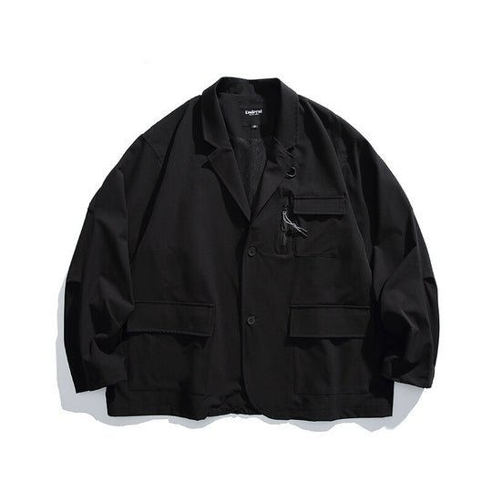 Herren Oversized Utility-Sakko mit multifunktionalen Taschen Nord Taschen