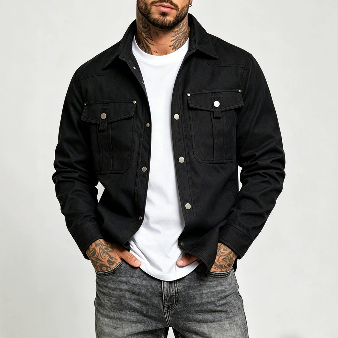 Herren Canvas-Hemdjacke Nord Taschen