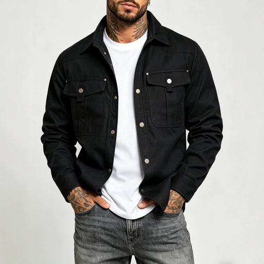 Herren Canvas-Hemdjacke Nord Taschen