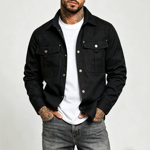 Herren Canvas-Hemdjacke Nord Taschen