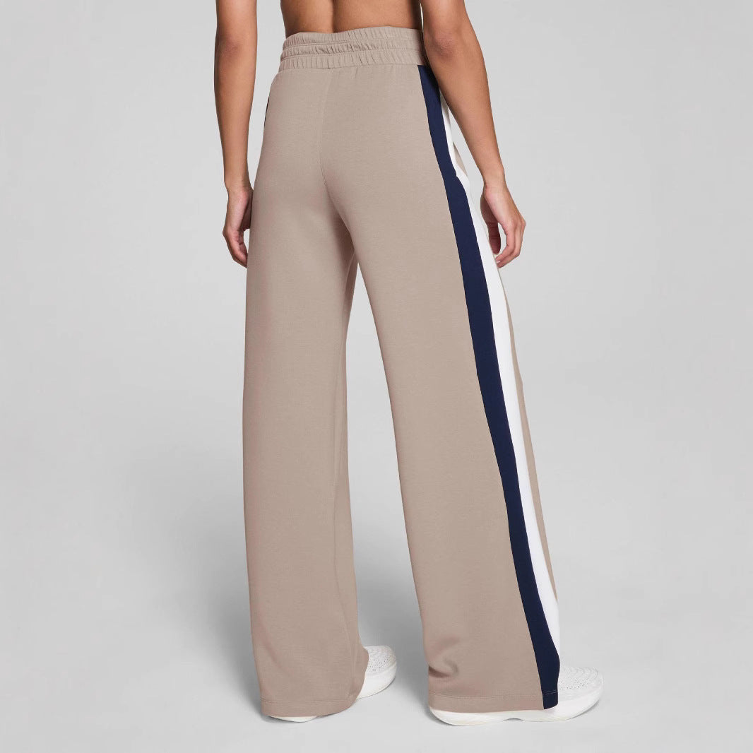Damen Sportliche lange Hose mit seitlichen Kontraststreifen Nord Taschen