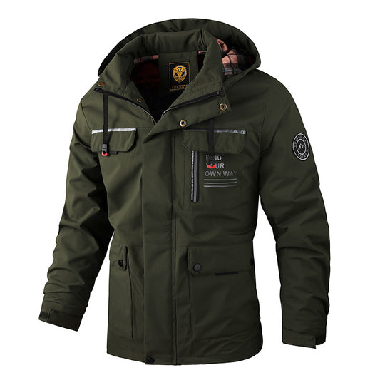 Herren wasserabweisender Fieldparka mit Kapuze, isolierender Fütterung und multifunktionalen Taschen Nord Taschen