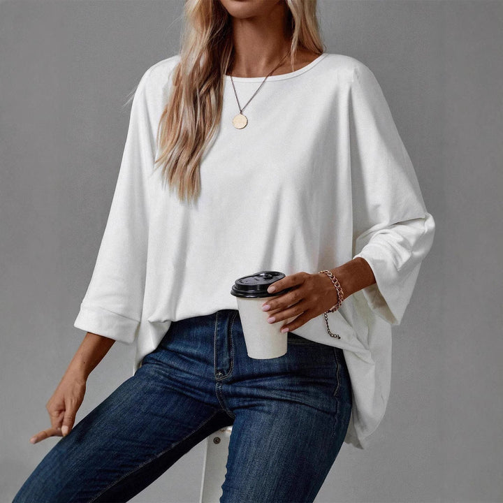 Damen Oversized Oberteil mit lässigem Schnitt und überschnittenen Ärmeln