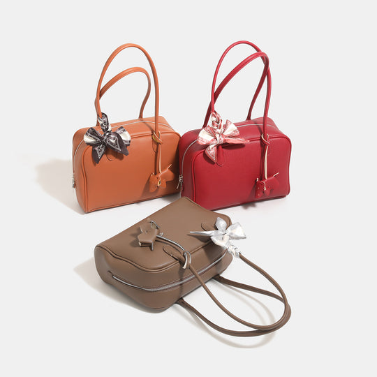 Damen Handtasche mit elegantem Schleifen-Detail und strukturiertem Kunstleder Nord Taschen