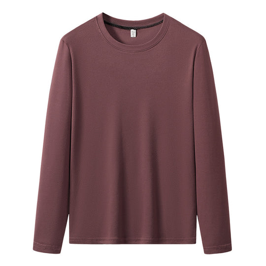 Herren Langärmeliges Rundhals-Basicsweatshirt aus weichem Baumwollmix Nord Taschen