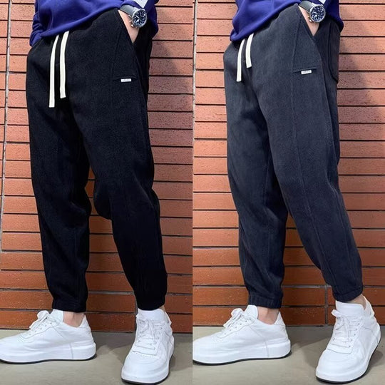 Herren Lockere Cord-Jogginghose mit elastischem Bund und Kordelzug Nord Taschen