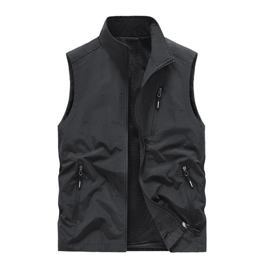Herren Sportliche Outdoor-Weste mit funktionalen Reißverschlusstaschen Nord Taschen