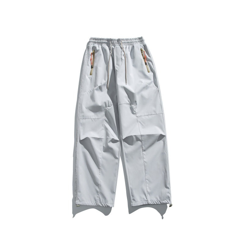 Herren Cargo-Hose mit elastischem Bund, Knie-Paneelen und Reißverschluss-Saum Nord Taschen