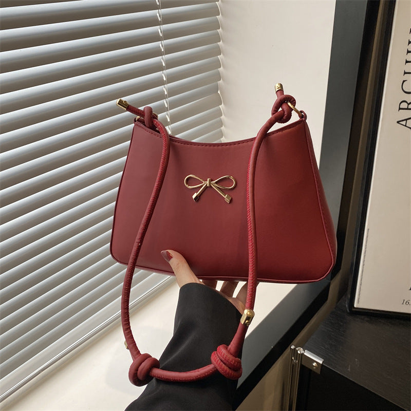 Damen elegante Umhängetasche mit verspieltem Schleifendetail Nord Taschen