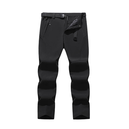 Herren Softshell-Hose für Outdoor mit vorgeformten Knien, integriertem Gürtel und Reißverschlusstaschen Nord Taschen