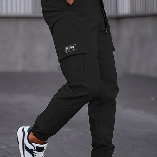 Herren Cargo-Jogginghose mit Tunnelzug, tapered Schnitt & aufgesetzten Klappentaschen Nord Taschen