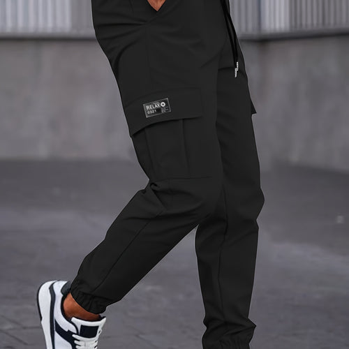 Herren Cargo-Jogginghose mit Tunnelzug, tapered Schnitt & aufgesetzten Klappentaschen Nord Taschen